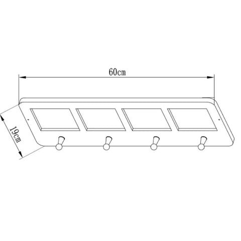 Fresh Mirror Wall Hooks Dual Purpose Photo Display And Coat Rack For Living Room Or Bedroom Clean White Finish 60cm long design