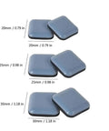 No Sweat Abs Furniture Glide Pads With Strong Peel Tape Floor Guard Mats in various sizes for protecting hardwood floors.