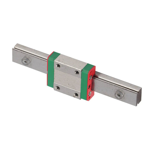 Miniature Linear Rail Guide 12mm Width With Slide Block, 4 Point Contact For Precision Machinery And Automation Systems