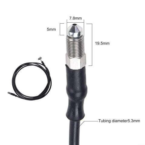 Hydraulic Brake Hose For Ebike XOD 2500mm Long Copper Sleeve Banjo Fitting Kit ABS Copper Pipe with dimensions visible