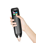 Hand holding a Go To Portable DIY Spot Weld Gun Handheld Welder With 99 Amps Adjustable Output And Digital Display Auto Trigger