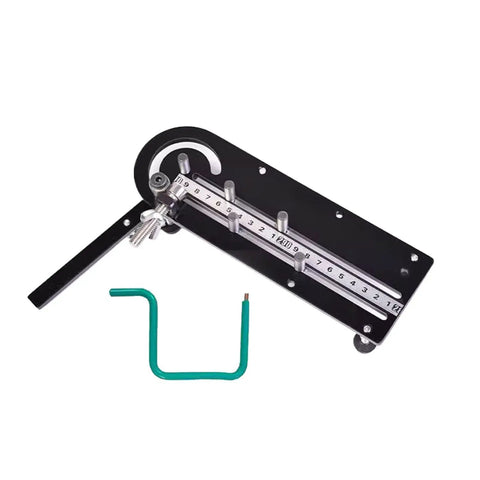 Ergonomic Precision Wire Bender Tool For Tight Cable Forming And Quick Custom Bends, features a measurement scale and a green handle.