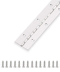 Full Length 36 By 1 5 Inch Stainless Steel Piano Hinge With Pre Drilled Holes Rust Proof Continuous Door Hardware with screws.