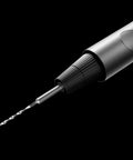 Close-up of Slick Mini Electric Screwdriver 11 In 1 Cordless Drill Kit with 8 Bits showing drill bit detail on black background.