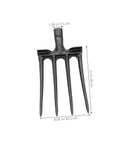 Beefy Heavy Duty Four Prong Steel Pitch Fork Head for Garden Digging and Soil Loosening Aeration and Ground Prep Durable Rake Attachment