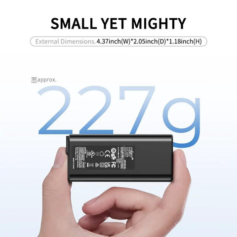 Hand holding a Replacement 24V 65W AC Power Supply For AirSense 11 CPAP Machines And Mini Portable CPAP Machines AutoSet Elite.