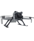 Floating Water Landing Gear For Mini 5 Pro Drone Training Takeoff Kit attached to drone in flight position, side view