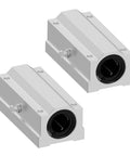 2 Pack SCS20LUU Linear Ball Bearings, 20mm ID, 96mm Length, mounted block bearings for CNC and 3D printer rails