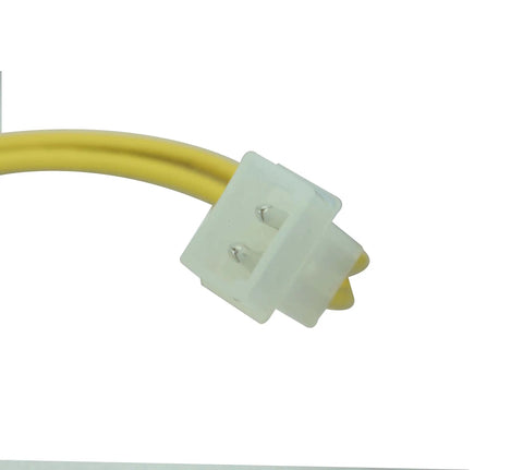 Close-up of cable from Alternator Stator Kit For 18 To 24 HP Lawn Mowers With 10 To 16 Amp Charging, Includes 845907 Regulator.