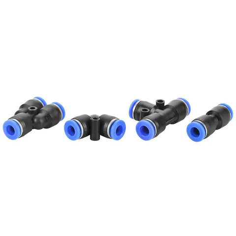 Solid 40 Piece Pneumatic Push To Connect Fitting Kit With 6mm Air Tubing And 360 Rotating Design For Easy High Pressure Install Without Tools Or Tape, black 6mm push-fit fittings