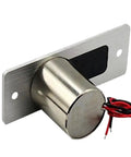 Ridiculously Secure Waterproof Electronic Drop Bolt Door Lock With Dc 12V Snap Action Auto Deadbolt mounted on a metal plate.