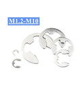 Heavy Duty Stainless Steel E Clip Washer Set 20Pcs Assortment For Shaft Fasteners Circlip Retaining Rings M1 To M10 Easy Install Machinery Hardware Kit