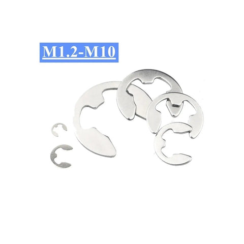 Heavy Duty Stainless Steel E Clip Washer Set 20Pcs Assortment For Shaft Fasteners Circlip Retaining Rings M1 To M10 Easy Install Machinery Hardware Kit