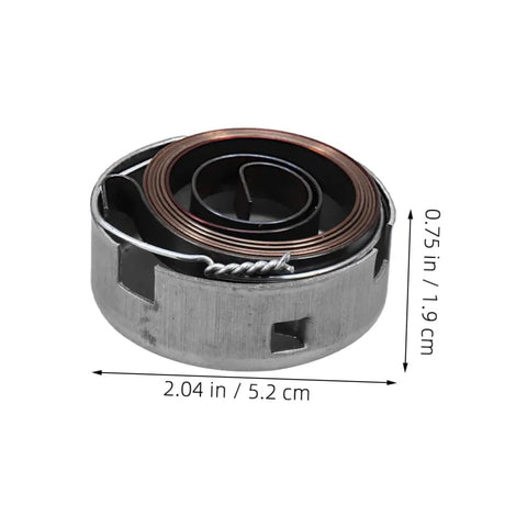 Built Tough Drill Press Quill Feed Return Spring And Replacement Coil Kit Heavy Duty Steel measuring 2.04 by 1.75 inches.