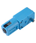 Blue single shaft metal gear motor for robotics projects