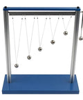 Hands On Forced Vibration And Resonance Physics Lab Kit for classroom with metallic pendulum on blue plastic frame.