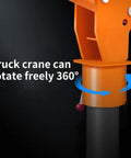 Heavy Duty Folding Hoist Truck For 2200lb Lift 110V Electric Jib Crane rotation mechanism, painted steel orange, detail view