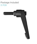 Clamping Lever Handles With M8 By 25mm Male Thread Adjustable Quick Release Locking Rotating Bolt Knobs Black Two Piece Set