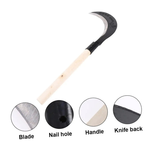 Manganese Steel Long Handle Scythe For Weeding And Lawn Care Tough As Nails Heavy Duty Garden Tool With Sharp Blade Ergonomic Grip