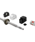Heavy Duty SFU2005 Linear Motion Ball Screw Kit 900mm C7 Accuracy with flange nut and brackets for CNC routers.
