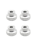 Set of Four M4 Knurled Nuts for 3D Printer Upgrades, V2.4 Compatibility, No-Fuss, Easy To Install Replacement Parts, Rock-Solid Stability For Precise Builds, Smooth Thread Feel, One Color Finish That Looks Clean On Any Build. four silver M4 knurled nuts