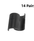 Locking Wire Shelf Clips Set 28 Pieces 14 Pairs Fits 1 Inch Posts 25mm Plastic Shelving Sleeves Replacements close-up