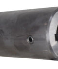 Heavy Duty 1-1/8 Inch Solid Shaft Coupler With Keyway And Set Screws, 2 Inch Outer Diameter, 4-1/2 Inch Overall Length, 1-1/8 Inch Bore, Black Oxide Finish, C1018 Mild Steel Shaft Connector For Industrial Machinery, black shaft coupler