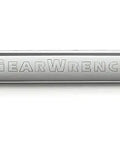 GearBox 12 Point XL Double Box Ratcheting Wrench One Half Inch With 72 Tooth End Off Corner Load Design, top view, silver finish