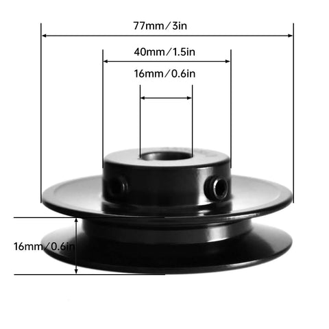AK30 3 Inch V-Belt Pulley With 5/8 Inch Bore, Single Groove Cast Iron Wheel Built Tough For A Belt Section, Anti-Corrosion Durable Construction, Fits 4L AX Belts, Ideal For V-Belt Drive Systems And Home Workshop Machines