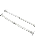 2 Pack Lid Support Hinges With Soft Close And Rotating Folding Lid Stay Hinges Heavy Duty Stainless Steel Brackets For Drop Front Desk Cupboard