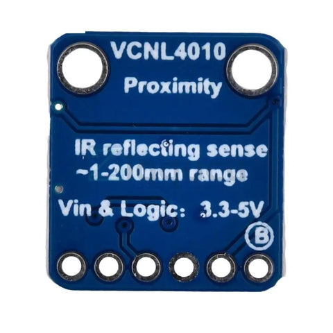 Proximity And Light Sensor Range Finder With High Dynamic Range Digital Light Sensor And Row Pins For Precise Distance Reading Ambient Light Sensing And Plug And Play Microcontroller Integration, front view