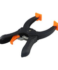 Ratcheting Hand Clamps Set With Quick Release Grip, 6 Inch And 8 Inch Jaw Openings, Heavy Duty Clamps For Woodworking And Carpentry, Pro Grade Build For Studio And Shop Projects, Strong Secure Grip, Easy One Hand Operation, Black And Orange ratcheting hand clamp with quick-release grip