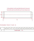 Diagram showing dimensions of Stainless Steel Dowel Pins Set 1.5 To 6mm With Five To Twenty Pieces Durable 304 Grade Location Pins for woodworking.