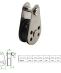 Heavy Duty Stainless Steel Pulleys 20 Pack M25 Pulley Block Set For Hanging Wires And Lifting Cables, Towing Wheels, Cable Rollers For Gym Equipment, Sliding Gates, Clotheslines, Built To Last With Smooth Silent Dual Bearing Operation, 25mm