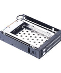 Dual Bay 2.5 Inch Hdd And Ssd Tray Caddy Internal Mobile Rack Hot Swap Docking Station With Plug And Play Install showing metal frame and ventilation holes.