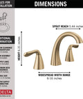 Brushed Gold 8 Inch Widespread Bathroom Faucet For Vanity With 3 Hole Sink Setup Champagne Bronze Finish Push Pop Drain Easy Diy Install Sleek Water Flow Model 35840LF-CZ