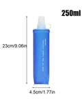 250ml Ultra Lightweight Foldable Water Bottle For Hiking And Outdoor Adventures with food-grade TPU shown vertically.