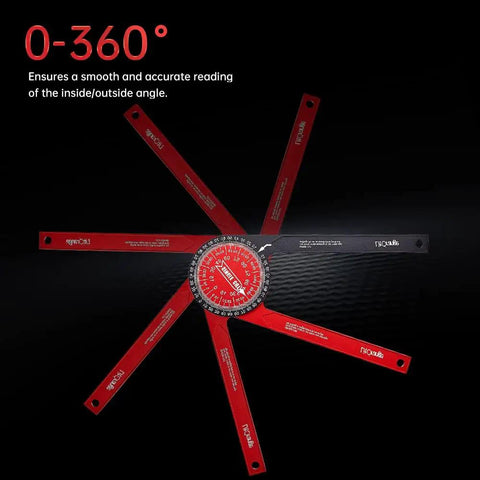 Precision Laser Etched 8.7 Inch Miter Saw Protractor And Heavy Duty Angle Finder with 360-degree reading for angles.