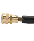 Heavy Duty Brass Quick Connect Hose Adapter For 9mm Tubing Leakproof Easy Install Car Wash Hose Quick Coupler Fits Standard Pressure Washer Hoses Rugged Quick Connect Fitting For Home And Pro Detailing, side view.