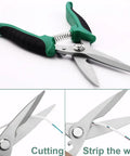 Tough As Nails Heavy Duty Tin Snips And Industrial Scissors With Serrated Stainless Blade Ergonomic Handles for cutting wires.