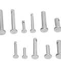 Stainless Steel Clevis Pin Kit With 12 Sizes Of T Shape Round Pins Flat Head Single Hole For Car Hinge Connection Display