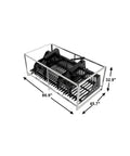 84 Inch Skid Steer Rock Grapple Bucket With Universal Quick Attach Mount Heavy Duty Loader Attachment dimensions shown