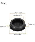 Three-Piece T-Shaped Silicone Plugs With 51.3 Mm Diameter 2-Inch Snap-In Plug Hole Seal Covers illustrated with dimensions