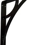 Galveston Center Brace Set For Stairs And Railings With One And A Half Inch Wide Faces Ten Inch Deep Twelve Inch High Powder Coated Black