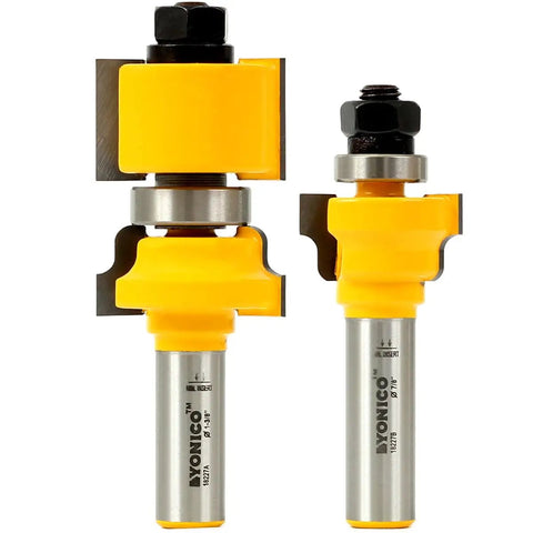 Shop Grade 1/2 Inch Shank Ogee Router Bits Set for custom window frames, 2 piece micro grain tungsten carbide tools.