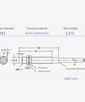 Diagram of 5 Pack Inductive Proximity Sensor Switch LJ8A3 2 Z AX NPN DC 6 To 36V 3 Wire M8 Metal Cylinder