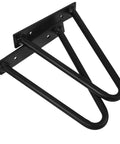 Black Iron Hairpin Table Leg Set, 2 Pack, Heavy Duty Easy Install Metal Furniture Legs, modern industrial style