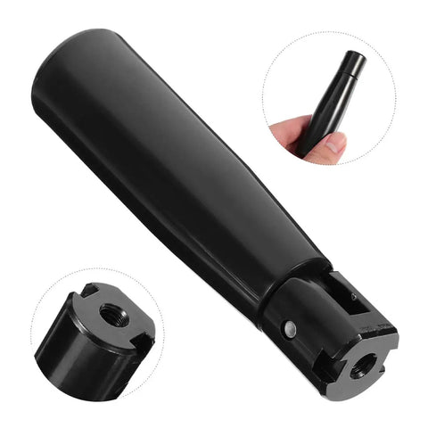 Black Foldable Crank Handle With Rotating Ergonomic Grip M6 Screw Base For Lathe Drill Press Machine Tools Serious Torque Control Knuckle Saving Build Straightforward Install Hella Comfortable Grip Daily Workhorse Tool