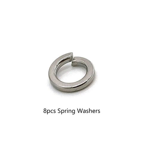 Snag This Legit Heavy Duty Headboard Bolts And Footboard Hardware Kit With Ridiculously Tough 304 Stainless Steel Nuts And Bolts For Hassle Free Bed Frame Setup Smooth Bedroom Upgrade - 8pcs spring washers in stainless steel.