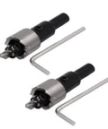 2 Pack 16mm Hole Saw Set With High Speed Steel, 68mm Overall Length, 15mm Cutting Depth, 16mm Cutting Diameter, Includes Hex Wrenches